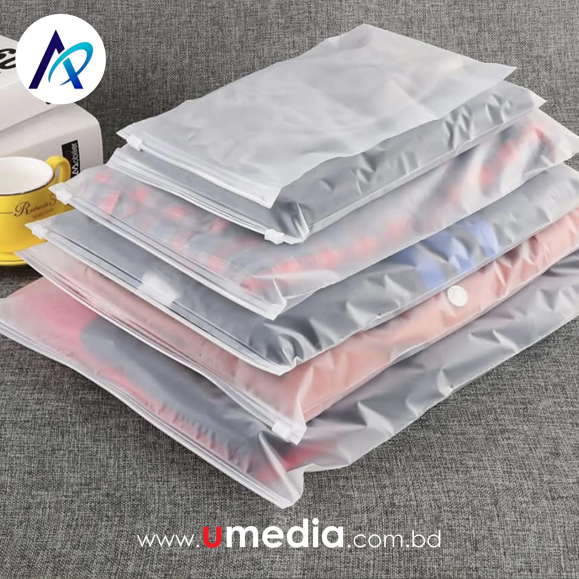 12" x 09" Frosted Runner Bag (70 micron)