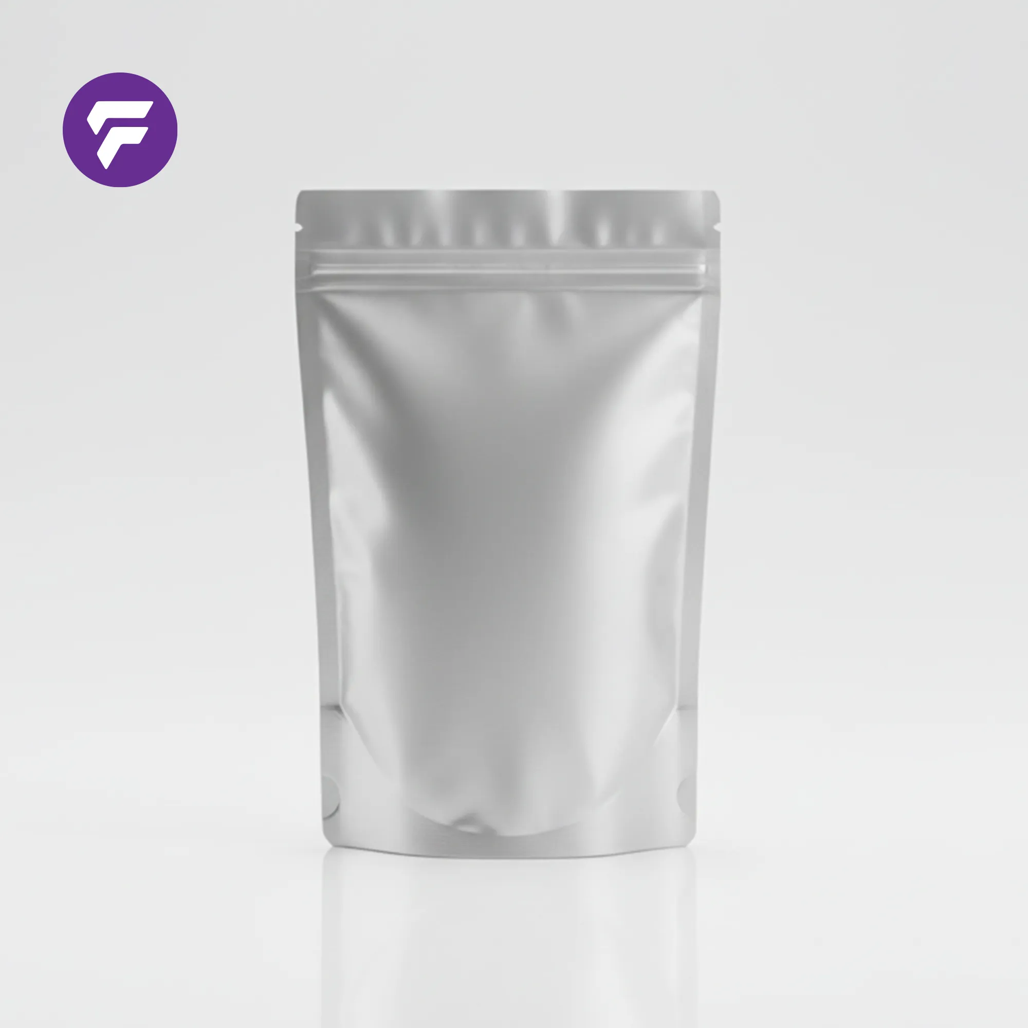 4.5" x 6.5" Standup Silver Pouch