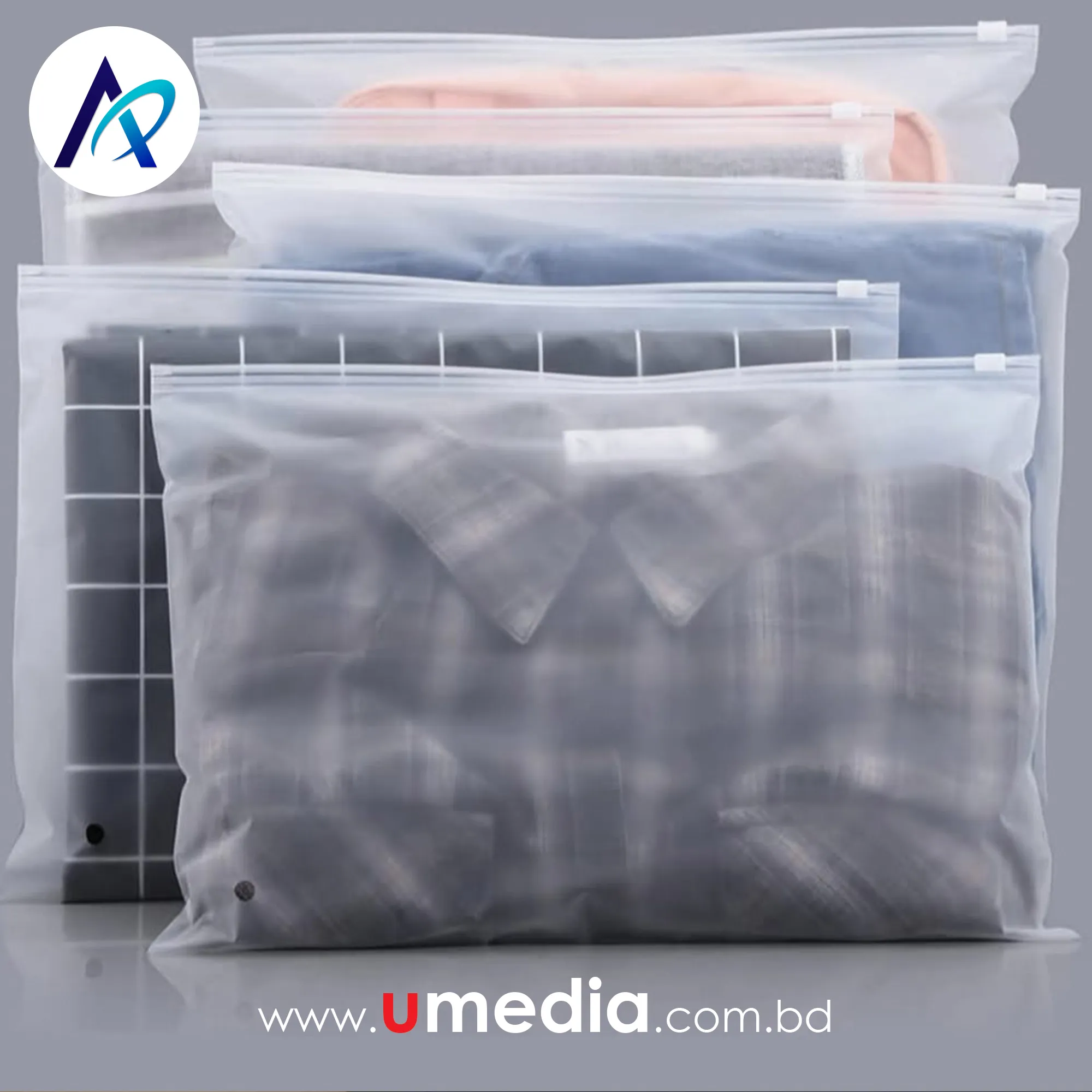 14" x 18" Frosted Runner Bag (70 micron)